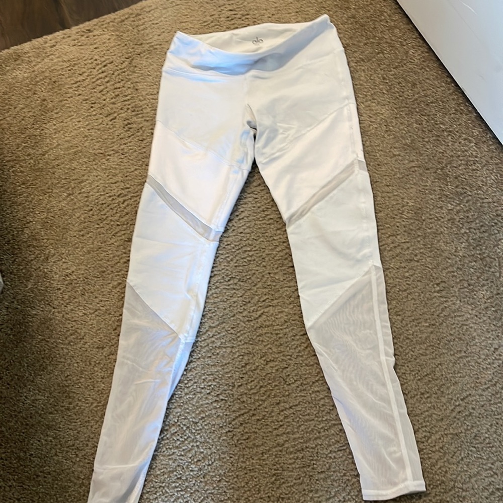 White Mesh Alo Leggings